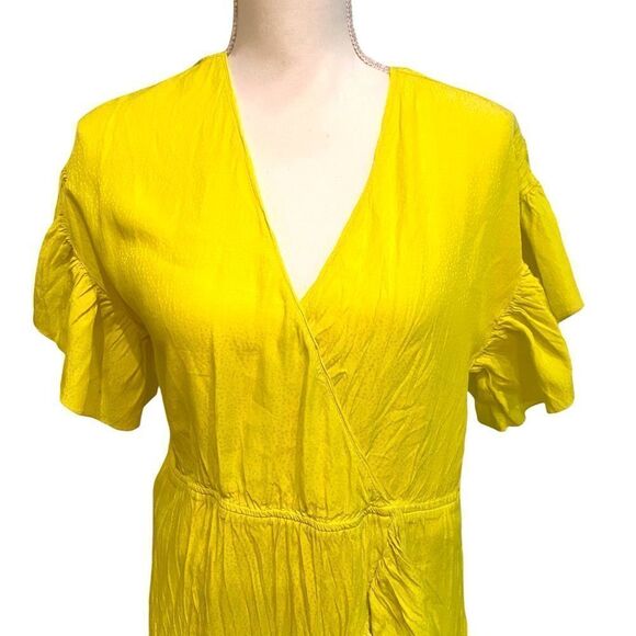 NISSA Ruffled Faux Wrap Dress Size 6 - Picture 6 of 8